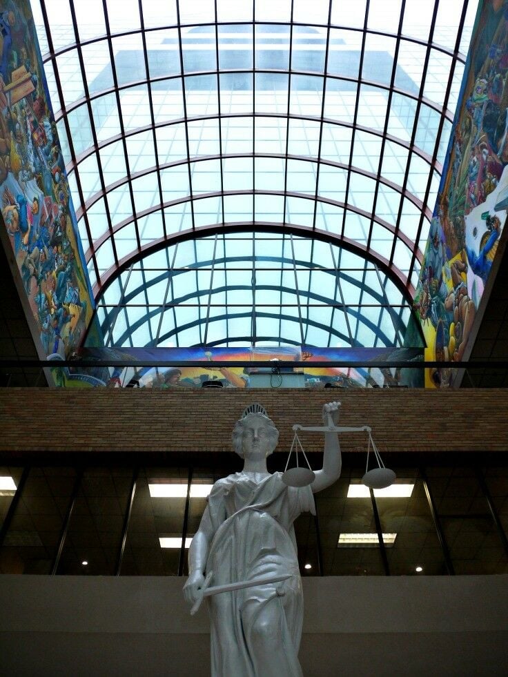 Glass ceiling in El Paso County Courthouse. 