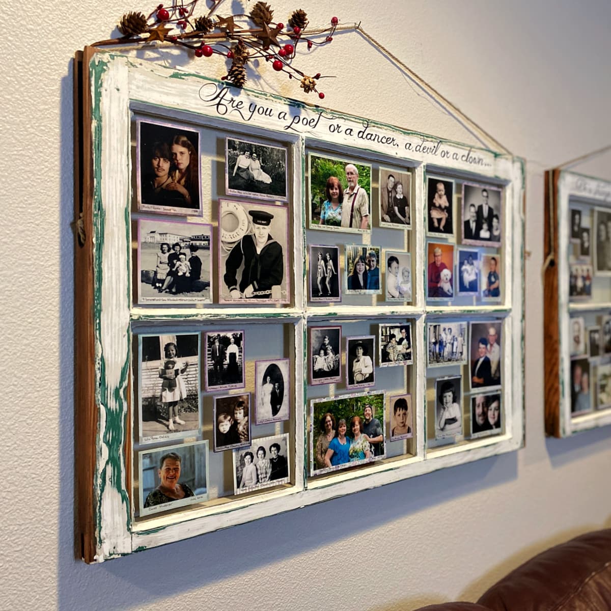 Family Picture Frame from Vintage Windows • The Good Hearted Woman