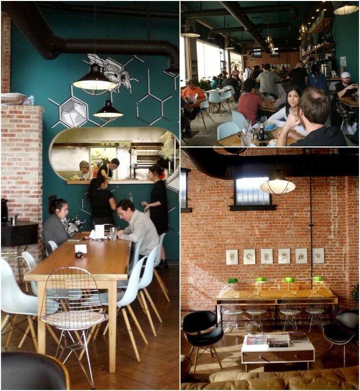 Collage of interior of Salt + Honey, El Paso