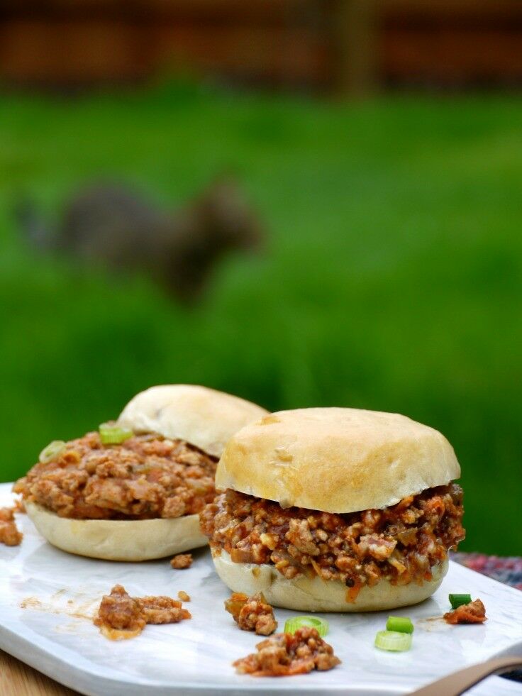 Lighter Classic Old School Sloppy Joes {with optional homemade Cheese & Onion Buns} | The Good Hearted Woman