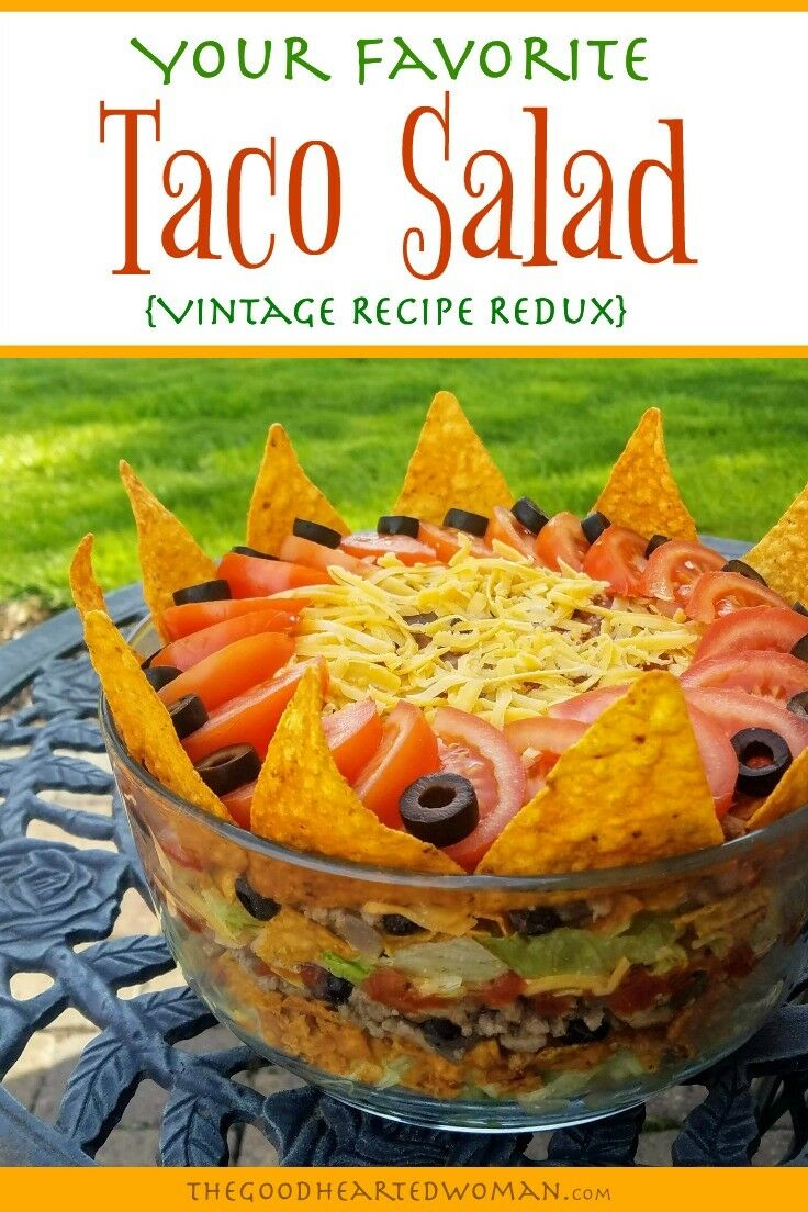 Your Favorite Taco Salad {Vintage Recipe Redux} | The Good Hearted Woman