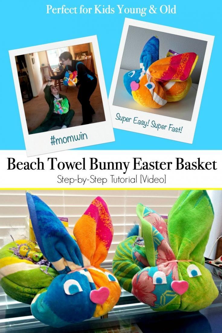 Beach Towel Bunny Easter Basket • The Good Hearted Woman