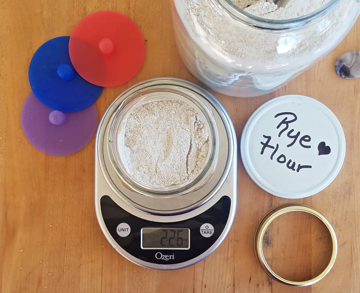 Use a kitchen scale to weigh flour and water.