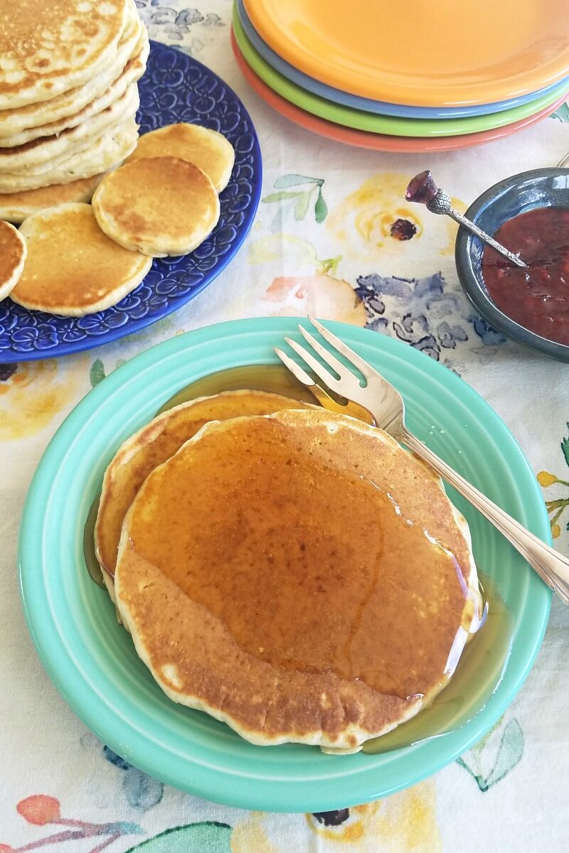 Sourdough Pancakes with Syrup