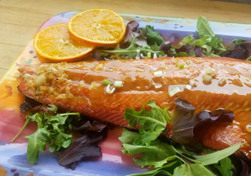 Grilled Honey Glazed Salmon With Ginger Orange