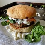 Greek Turkey Burgers with Spinach, Feta & Tzadiki Sauce