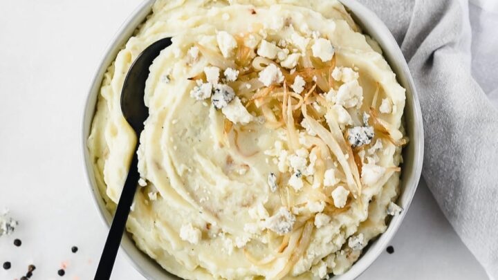 Image for Blue Cheese Mashed Potatoes with Caramelized Onions