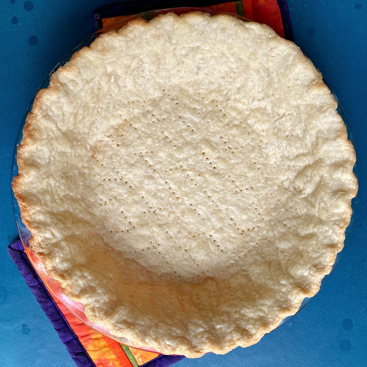 Blind baked pie shell, ready to fill.