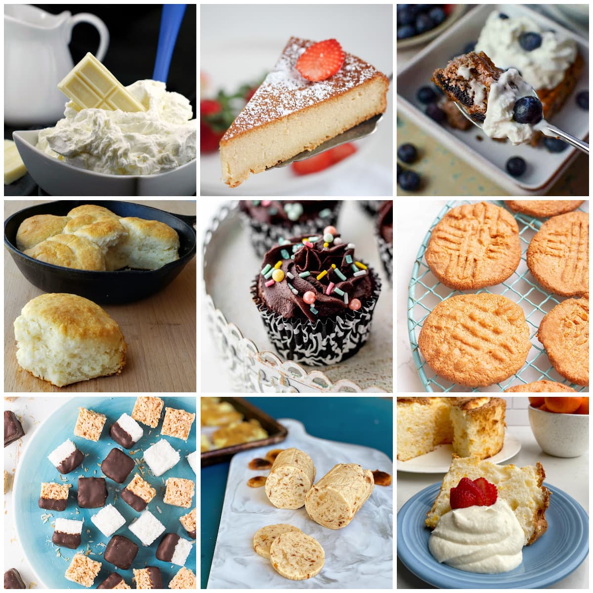 9-panel collage of foods made with various 2-ingredient recipes.