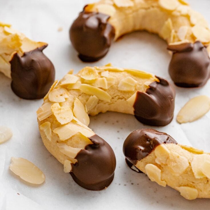 Image for German Almond Horns (Mandelhörnchen)
