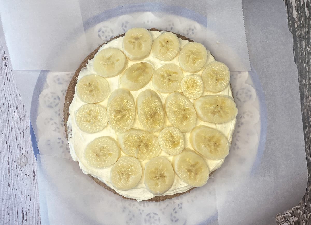 Sliced, just-ripe bananas for the filling.